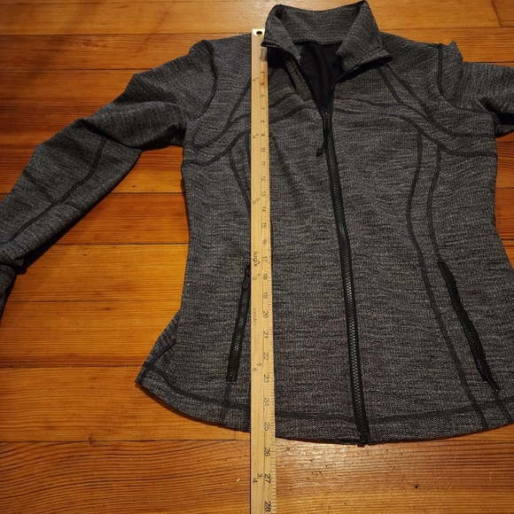 Lululemon Define Jacket Luon Variegated Knit Heathered Herringbone Gray Black 12 - Picture 11 of 14